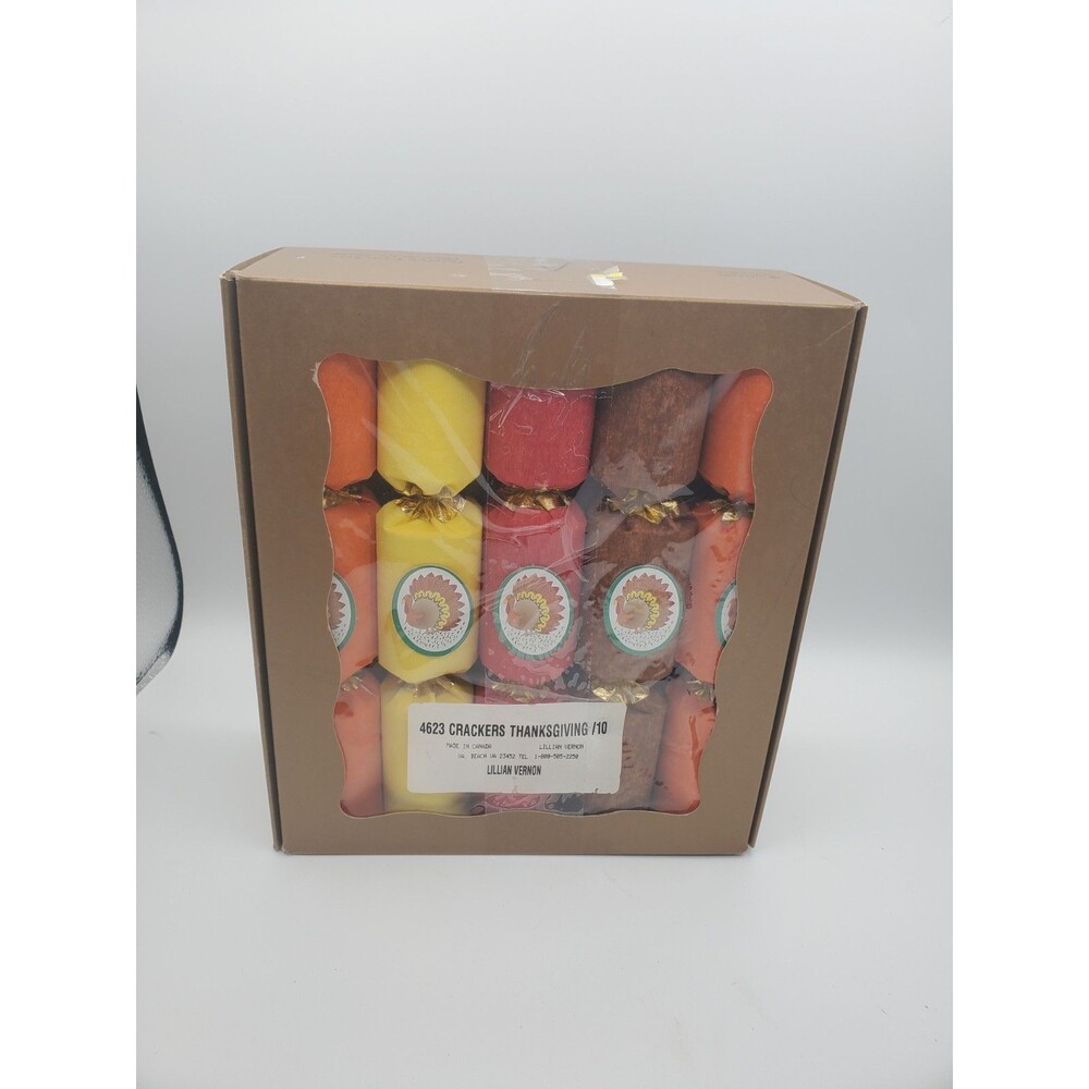 Lillian Vernon Holiday 5pc Party Crackers Thanksgiving Turkey